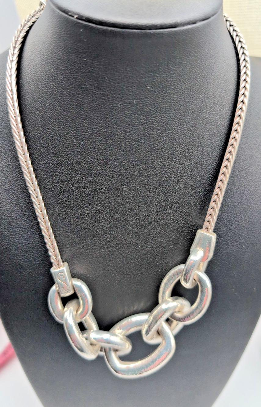 Brighton Mercer Chunky Link Collar Pendant Necklace